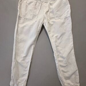 GAP White Linen Blend Jogger Womens XS Pants